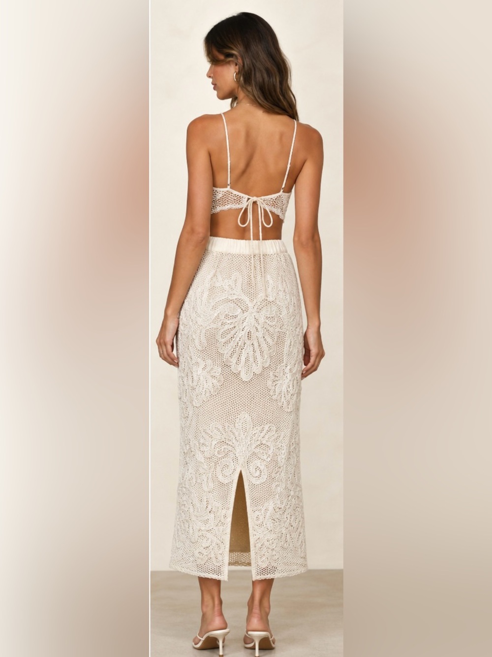 Misa Los Angeles Crochet Lace Midi Skirt - NWT - Small - Picture 2 of 6